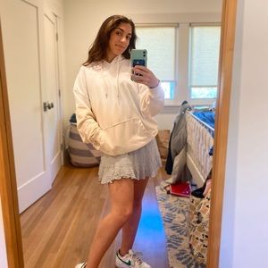 Ombré purple white and tan oversized GAP hoodie with pockets